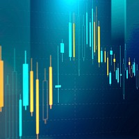 Stock market chart technology vector blue background