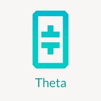 Theta blockchain cryptocurrency logo psd open-source finance concept