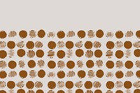 Round brown block print background