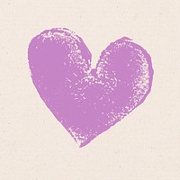 Purple heart stamp psd handmade artwork