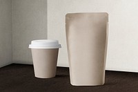 Paper cup and pouch for food and drink packaging