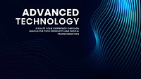 Advanced technology banner template psd with digital background