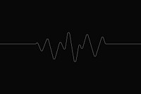 Sound wave black digital background vector entertainment technology