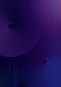Geometric pattern purple technology background vector with circles