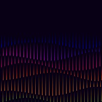 Music equalizer technology black background vector with colorful digital sound wave