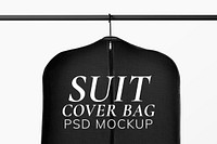 Suit cover bag mockup psd dust-proof formal apparel