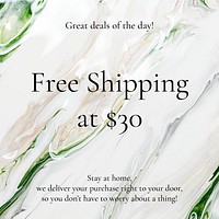 Fluid art sale template vector free shipping for social media ad