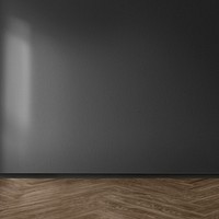Empty room with black wall