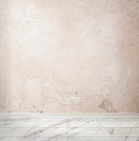Empty luxury room with pink marble wall