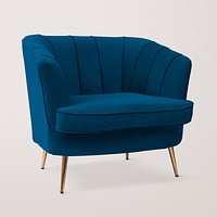 Blue luxury armchair living room furniture