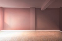 Empty room with pink wall