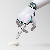 Robot hand finger pointing, AI technology