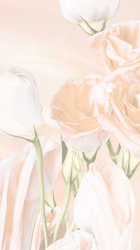 Aesthetic background, trippy beige rose flower