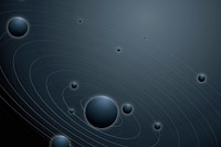 Solar system galaxy background with planets in aesthetic style