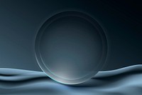 Aesthetic circle frame background vector in gray futuristic minimal style