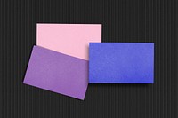 Realistic blank business card in pastel theme