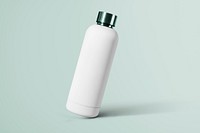 White reusable water bottle 