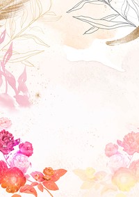 Flower background, aesthetic poster vector, remixed from vintage public domain images