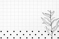 Doodle plant beautiful wallpaper background