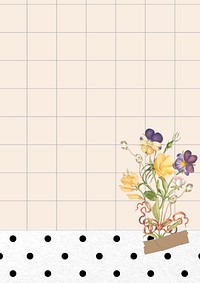 Flower background, aesthetic poster vector, remixed from vintage public domain images