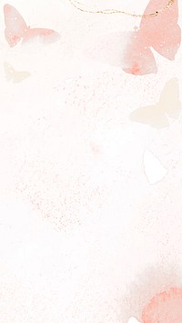 Butterfly phone wallpaper background, aesthetic design vector