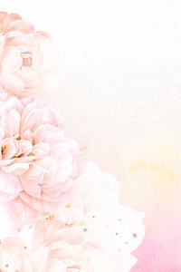 Flower background aesthetic border vector, remixed from vintage public domain images