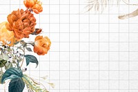 Flower background aesthetic border vector, remixed from vintage public domain images