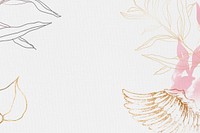 Aesthetic angel wing wallpaper background, gold design