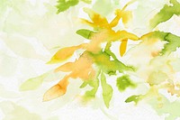 Beautiful leaf watercolor background vector in green spring season