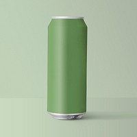 Green soda can beverage product packaging