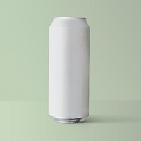 White soda can beverage product packaging