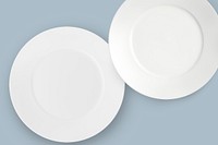 White ceramic dishes in minimal design