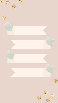 Aesthetic paper notes background wallpaper vector