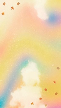 Watercolor Instagram story wallpaper vector, minimal social media background