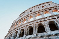 Rome Colosseum wallpaper background, vivid tone filter