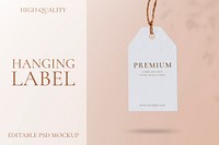 Swing tag mockup, realistic blank design psd