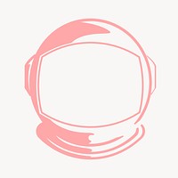 Retro astronaut helmet collage element psd