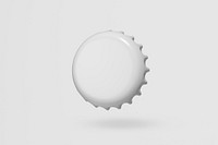 White bottle cap, blank background with design space