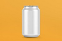 Empty beverage aluminum can with design space 