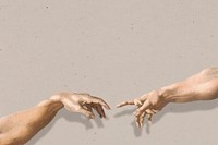 Aesthetic beige background, Finger of God design