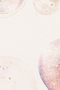 Aesthetic pink background, design in watercolor & glitter
