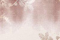 Pink aesthetic background, botanical winter design, Christmas holiday vector