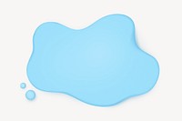 Cartoon water clipart, 3d liquid blob design