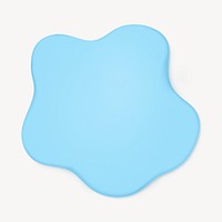 Cartoon water clipart, 3d liquid blob design