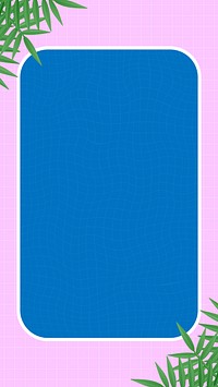 Summer 3D frame, pastel color grid background