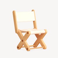 Cartoon folding chair clipart, summer design