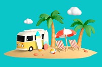 Cartoon travel clip art, vacation design