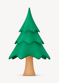 Cartoon pine tree clip art, nature design