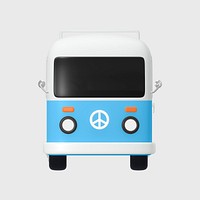 Cartoon van clip art, blue vehicle design