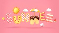 Cartoon summer clip art, dessert design